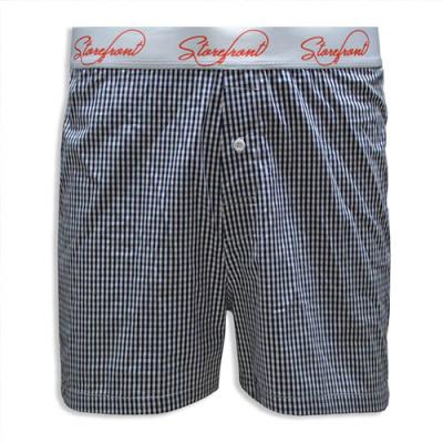 Men's Boxers Shorts design in tricolor black and white check pattern