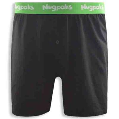 Black Pure Cotton Men's Boxer Shorts with A Contrasting Waistband Design for Everyday Wear