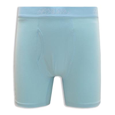 Light Blue Solid Color Classic Design Men's Underwear with Jacquard Waistband