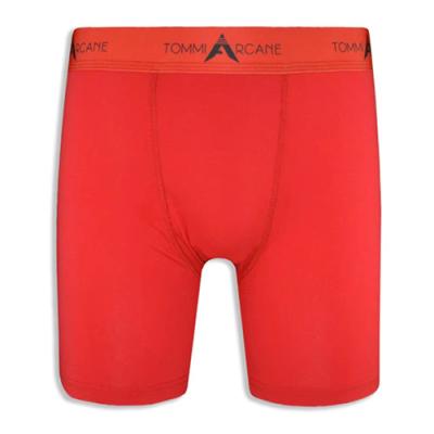 Red Long Briefs with Jacquard Waistband Design
