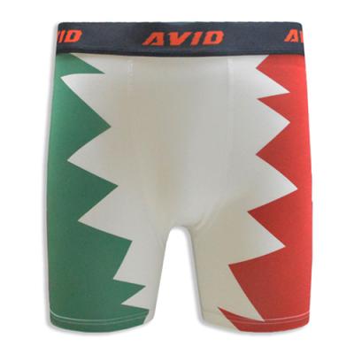 Red and Green Printed Design on the Side of the Leg