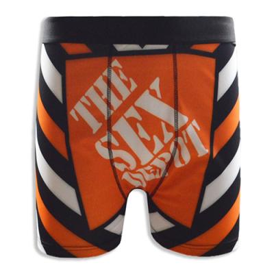 Classic Orange with Black Line Design Featuring Letter Print at the Crotch