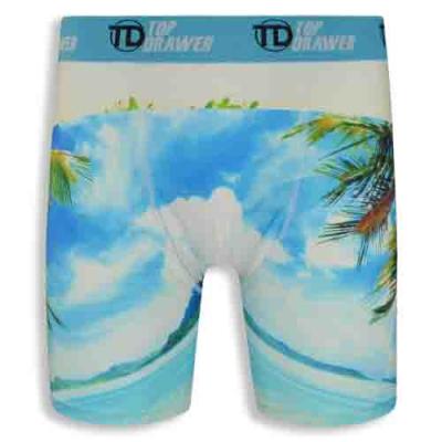 Men's Underwear with Coastal Pattern Print