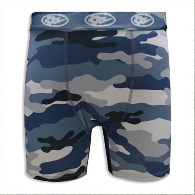 Men's Blue Camouflage Printed Boxer Briefs