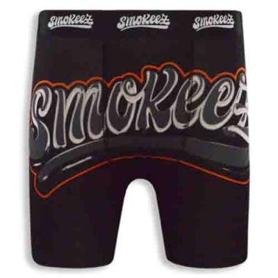 Custom Men's Boxer Briefs - Bold 3D 'SmoKeez' Printed Underwear, Featuring an Elastic Waistband and Soft Comfort, Suitable for Everyday Wear