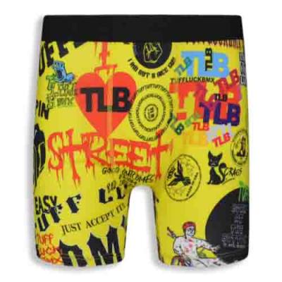 Men's Short Underwear with Chaotic Print Design