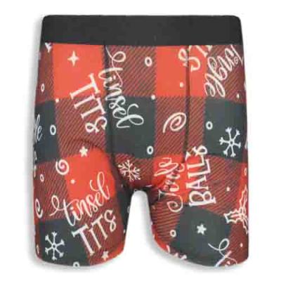 Custom Design of Festive Atmosphere Plaid Men's Underwear