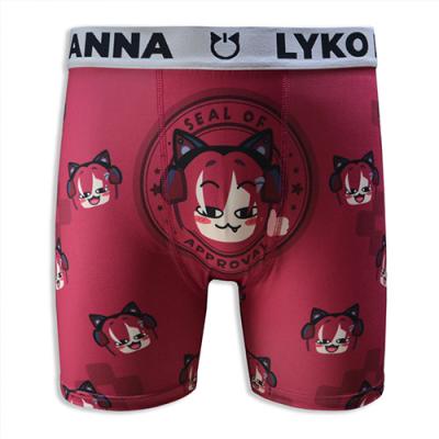 Custom Printed Men's Underwear with Two-Dimensional Anime Style Avatar Design