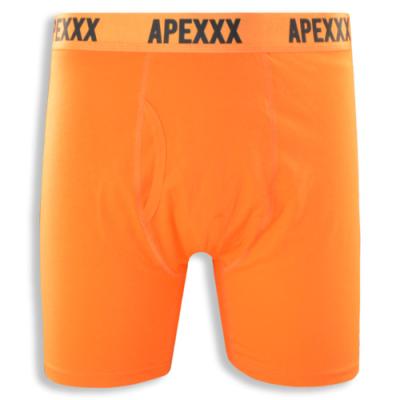 High-Quality Front and Mid-Opening Orange Men's Classic Cotton/Spandex Underwear