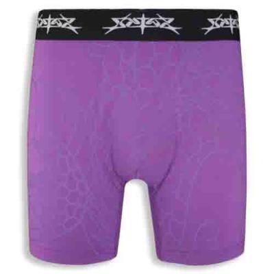 Purple Men's Boxer Briefs with Knitted Elastic Waistband