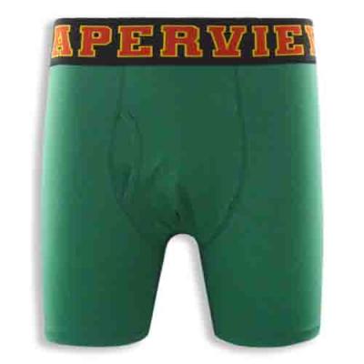 Men's Solid Color Boxer Briefs with A Knitted High-Waist Waistband