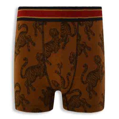 Cotton and Spandex Full Print Men's Underwear - Animal Print