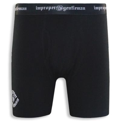 Men's Underwear with Leg Opening Print, Black, Cotton-Spandex, Classic Style