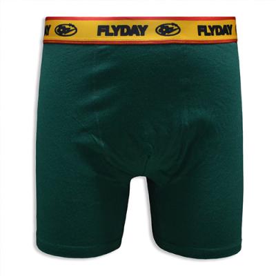 Dark Green Cotton-Spandex Solid Color Classic Men's Underwear