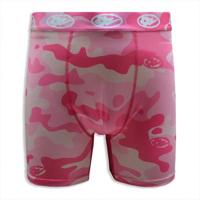 Camouflage Print, Men's Underwear in Pink Camouflage Print Design Made of Polyester and Spandex