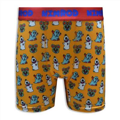 Cute Ghost Print Men's Polyester-Spandex Underwear