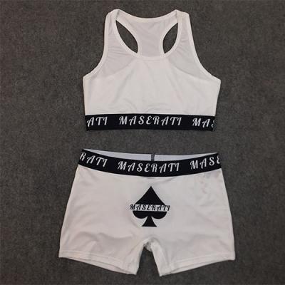 White Personalized Floral Pattern Custom Printed Women's Sports Suit